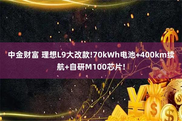 中金财富 理想L9大改款!70kWh电池+400km续航+自研M100芯片!
