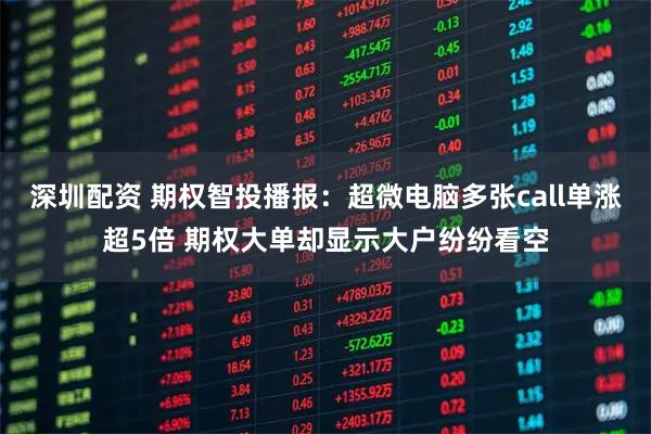 深圳配资 期权智投播报：超微电脑多张call单涨超5倍 期权大单却显示大户纷纷看空